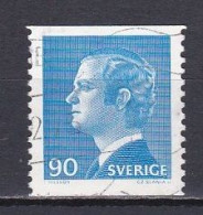 Sweden, 1975, King Carl XVI Gustaf, 90ö/Perf 2 Sides, USED - Used Stamps