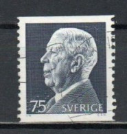 Sweden, 1972, King Gustaf VI Adolf, 75ö/Perf 2 Sides, USED - Used Stamps