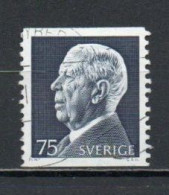Sweden, 1972, King Gustaf VI Adolf, 75ö/Perf 2 Sides, USED - Used Stamps
