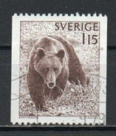 Sweden, 1978, Brown Bear, 1.15kr, USED - Used Stamps