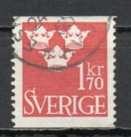 Sweden, 1951, Three Crowns, 1.70kr, USED - Used Stamps