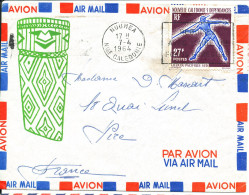 New Caledonia Air Mail Cover Sent To France 7-4-1964 Single Franked - Briefe U. Dokumente