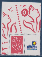 Timbre Marianne De Lamouche TVP Rouge YT N° 3741A Et Spink N° 27 Logo Les Timbres Personnalisés Coin - 2004-2008 Marianne De Lamouche