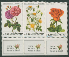 Israel 1981 Pflanzen Blumen Rosen 864/66 Mit Tab Postfrisch - Unused Stamps (with Tabs)