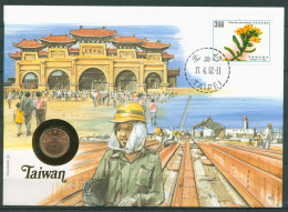 Taiwan 1992 Tempel Numisbrief 1/2 Yuan (N496) - Taiwan