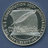 USA Dollar 1987 S, Constitution Bicentennial, KM 220 PP Proof (m3513) - Conmemorativas