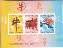 2009 New Zealand Year Of The Ox  Souvenir Sheet MNH @BELOW FACE VALUE - Neufs