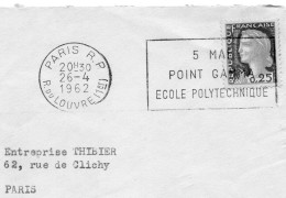 FRANCE.1962. 1re MARQUE INDEXATION COURRIER A SEC. "POINT GAMMA" ECOLE POLYTECHNIQUE. - Code Postal