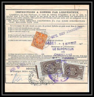 25109 Bulletin D'expédition France Colis Postaux Fiscal Lourdes 3/9/1937 Zagreb Croatie Croatia GENEVE Suisse (Swiss) - Lettres & Documents