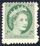 Canada QEII Wilding Vert Green MNH ** Neuf SC (03-38a) - Unused Stamps