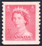 Canada 3c Rose Karsh Roulette Coil MNH ** Neuf SC (03-32) - Unused Stamps