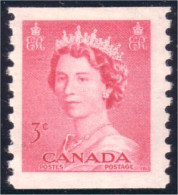 Canada 3c Rose Karsh Roulette Coil MNH ** Neuf SC (03-32) - Neufs