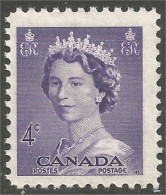 Canada QEII 4c Violet Karsh MNH ** Neuf SC (03-28a) - Unused Stamps