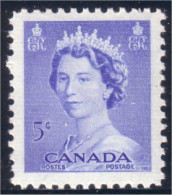 Canada QEII 5c Bleu Blue Karsh MNH ** Neuf SC (03-29a) - Unused Stamps