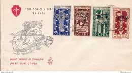 1949 TRIESTE A - N° 35/38 Biennale Di Venezia - VENETIA NON VIAGGIATA - Sonstige & Ohne Zuordnung