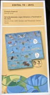 Brochure Brazil Edital 2015 19 Olympic And Paralympic Games Rio De Janeiro Without Stamp - Covers & Documents