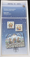 Brochure Brazil Edital 2015 16 Christmas Religion Without Stamp - Brieven En Documenten