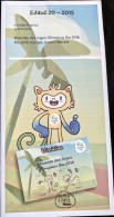 Brochure Brazil Edital 2015 20 Mascot Vinicius Rio De Janeiro Olympics Without Stamp - Brieven En Documenten