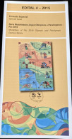 Brochure Brazil Edital 2015 04 Olympic And Paralympic Games Sport Without Stamp - Covers & Documents