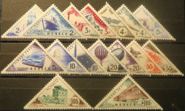 R2253/664 - MONACO - 1953 - TIMBRES TAXE - SERIE COMPLETE Sauf N°39A+B - N°40 à 55 NEUFS* - Cote (2024) : 74,70 € - Impuesto