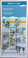 Brochure Brazil Edital 2016 19 Sustainable Mobility Bike Train Car Bus Without Stamp - Lettres & Documents