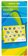 Brochure Brazil Edital 2016 09 Olympics Our Stamps Rio Without Stamp - Covers & Documents