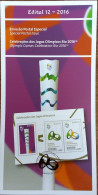 Brochure Brazil Edital 2016 12 Celebrations Olympic Games Rio 2016 Without Stamp - Brieven En Documenten