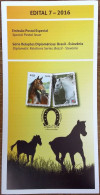 Brochure Brazil Edital 2016 07 Diplomatic Relations Slovenia Horse Without Stamp - Lettres & Documents