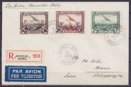 L. Recommandée Par Avion Affr. PA3+PA6/7 Càd BRUXELLES 1 /4 VI 1935 Pour BERNE Suisse (au Dos: Càd Arrivée BERN - Andere & Zonder Classificatie