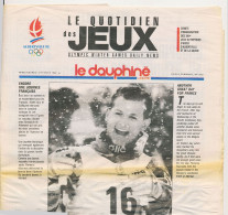 Le Dauphiné Libéré ALBERTVILLE 1992 Le Quotidien Des Jeux XVI° Jeux Olympiques D'Hiver N° 10 Vendredi 14 Février 1992 - 1950 - Heute