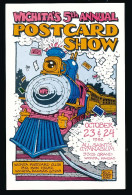 CPSM 9 X 14 Etats Unis USA  Kansas WICHITA'S 5th Annual Postcard Show 23/24-10-1982 Illustrateur Ricki Cleary Locomotive - Wichita