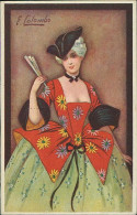 COLOMBO SIGNED 1910s POSTCARD - WOMAN & HAND FAN - N.444/1 (5541) - Colombo, E.