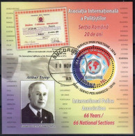 Romania, 2016 CTO, Mi.bl.  Nr. 679,             20th Anniversary Of The Romanian Section Of The IPA - Used Stamps