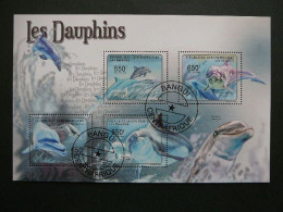 Dolphins. Delfine. Dauphins # Central African Republic # 2011 Used S/s #122 Marine Mammals - Dolphins