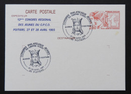 France - 1984 - Entier Philex-jeunes'84 Oblitéré Cachet Poitiers  // B 53 - Brieven En Documenten