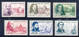 TIMBRE  ZEGEL STAMP FRANCE CELEBRITES 1257-62  X - Andere & Zonder Classificatie