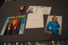 Annie Cordy,belle Collection De 6 Pièces,dédicace,autographe,etc... - Formats Spéciaux