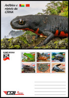 GUINEA BISSAU 2024 STATIONERY CARD 6V - CHINA AMPHIBIANS & REPTILES FROG FROGS TURTLE TURTLES SNAKES CROCODILE NEWT - Grenouilles