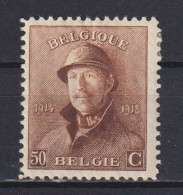 Belgique: COB N° 174 *, MH, Neuf(s). TB !!! - 1919-1920 Roi Casqué