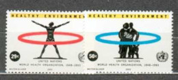 ONU NEW YORK MNH ** 632-633 Protection De L'environnement Homme Famille - Unused Stamps