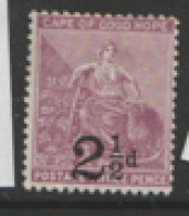 Cape Of Good Hope 1891  SG 55b  2.1/2d  Surcharge Deep Magenta Mounted Mint - Kaap De Goede Hoop (1853-1904)