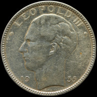 LaZooRo: Belgium 20 Francs Frank 1935 XF - Silver - 20 Frank