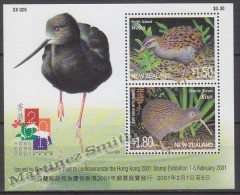 New Zealand - Nouvelle Zelande 2001 Yvert BF 145 Hong Kong 2001 Birds - Kiwi - Miniature Sheet - MNH - Neufs