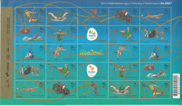2015 Brazil Rio Olympics Equestrian Horses Volleyball Tennis Miniature Sheet Of 20 MNH *small Bump Top Left Corner* - Ongebruikt