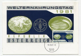 MC 213287 AUSTRIA - Welternährungstag 1981 - Cartes-Maximum (CM)