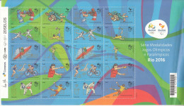 2015 Brazil Rio Olympics Cycling Golf Football Ping Pong Miniature Sheet Of 20 MNH *wrinkle To Right Edge Stamps OK - Neufs