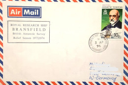 JB CHARCOT, Pourquoi Pas?, British Antarctic Territory, Royal Research Ship Bransfield, - Storia Postale