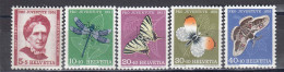 Switzerland 1951 - Pro Juventute: Insekten, Mi-Nr. 561/65, MNH** - Nuevos