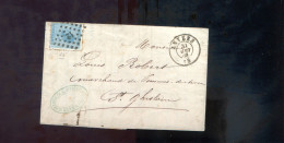 België OCB18 Gestempeld Op Brief Anvers-St. Ghislain 1868 Perfect (2 Scans) - 1865-1866 Perfil Izquierdo