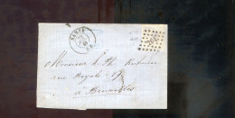 België OCB18 Gestempeld Op Brief Namur-Bruxelles 1869 Perfect (2 Scans) - 1865-1866 Perfil Izquierdo
